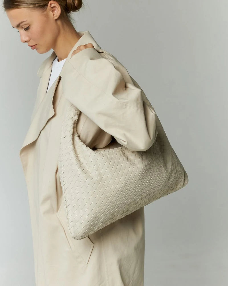 Elegance Leather Bag - Cream