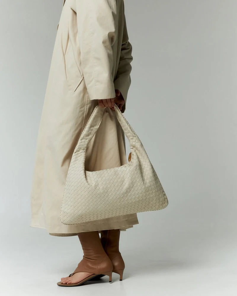 Elegance Leather Bag - Cream