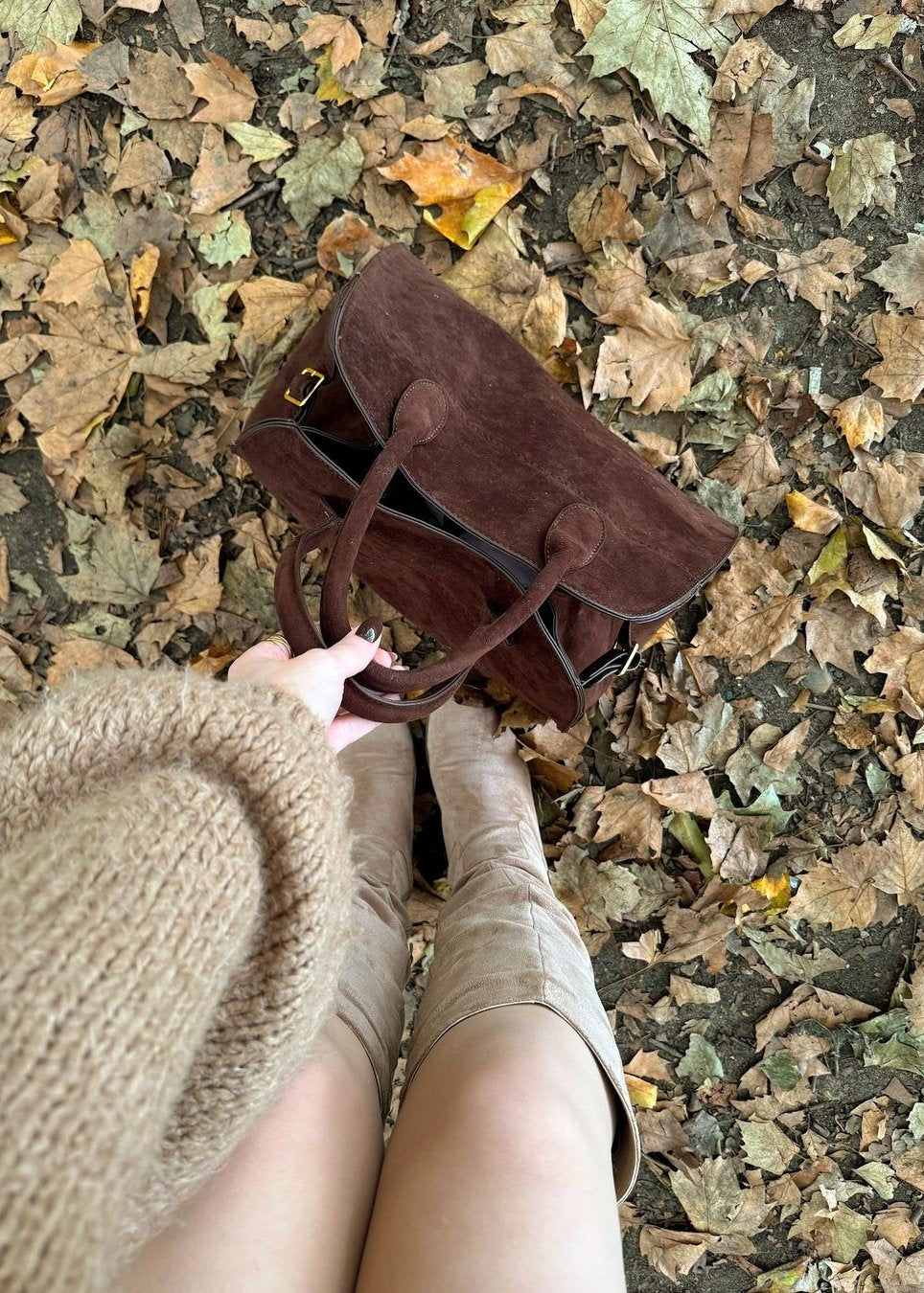 Musthave Wildledertasche - Kaffee