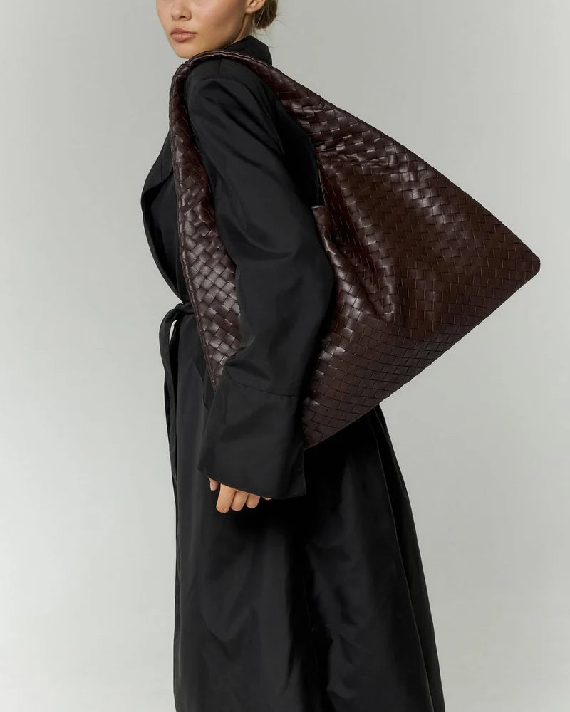 Elegance Leather Bag - Coffee