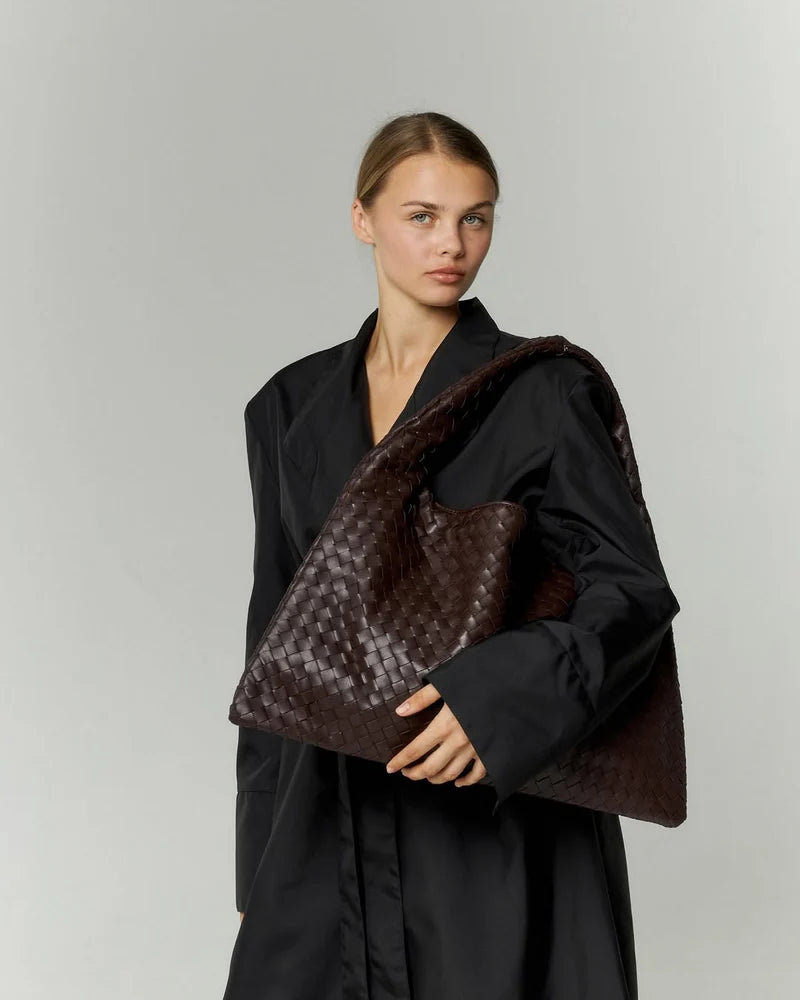 Elegance Leather Bag - Coffee