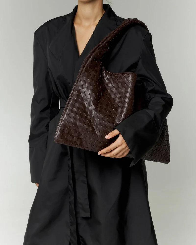Elegance Leather Bag - Coffee