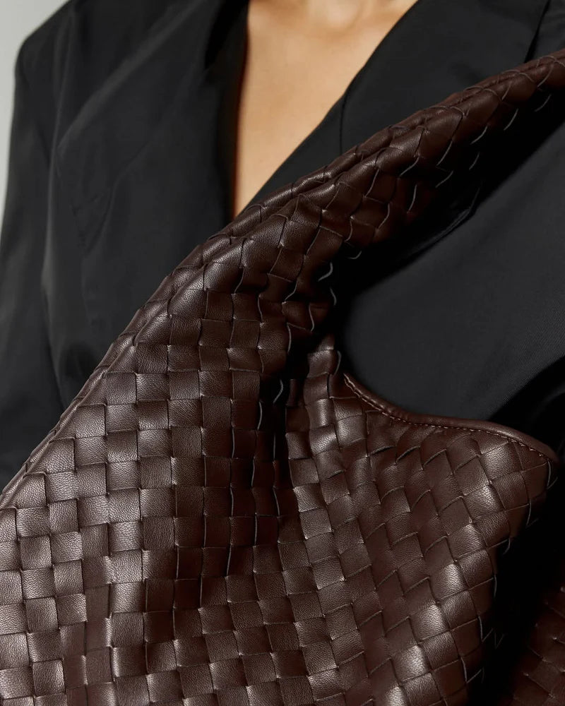 Elegance Leather Bag - Coffee