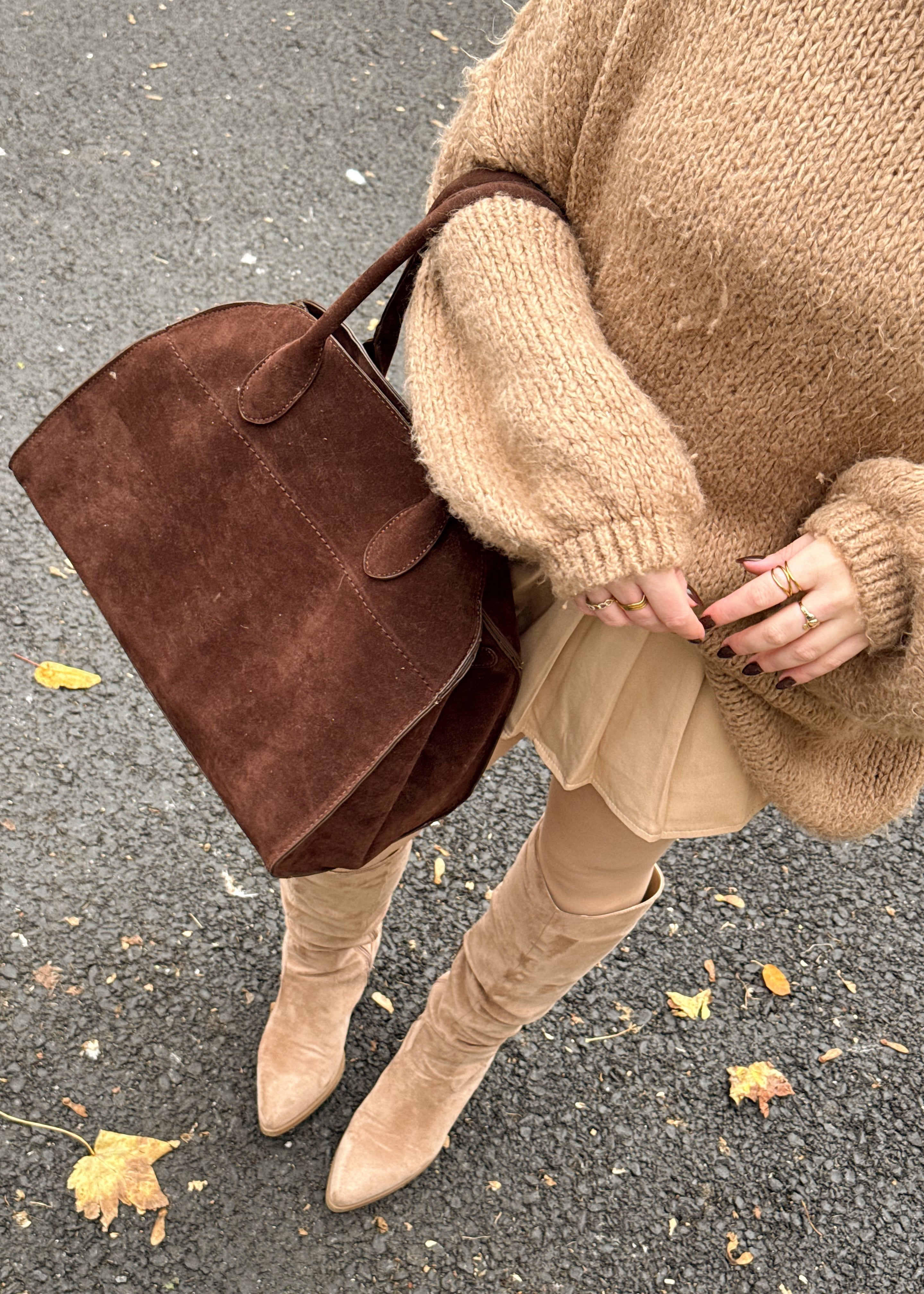 Musthave Wildledertasche - Kaffee