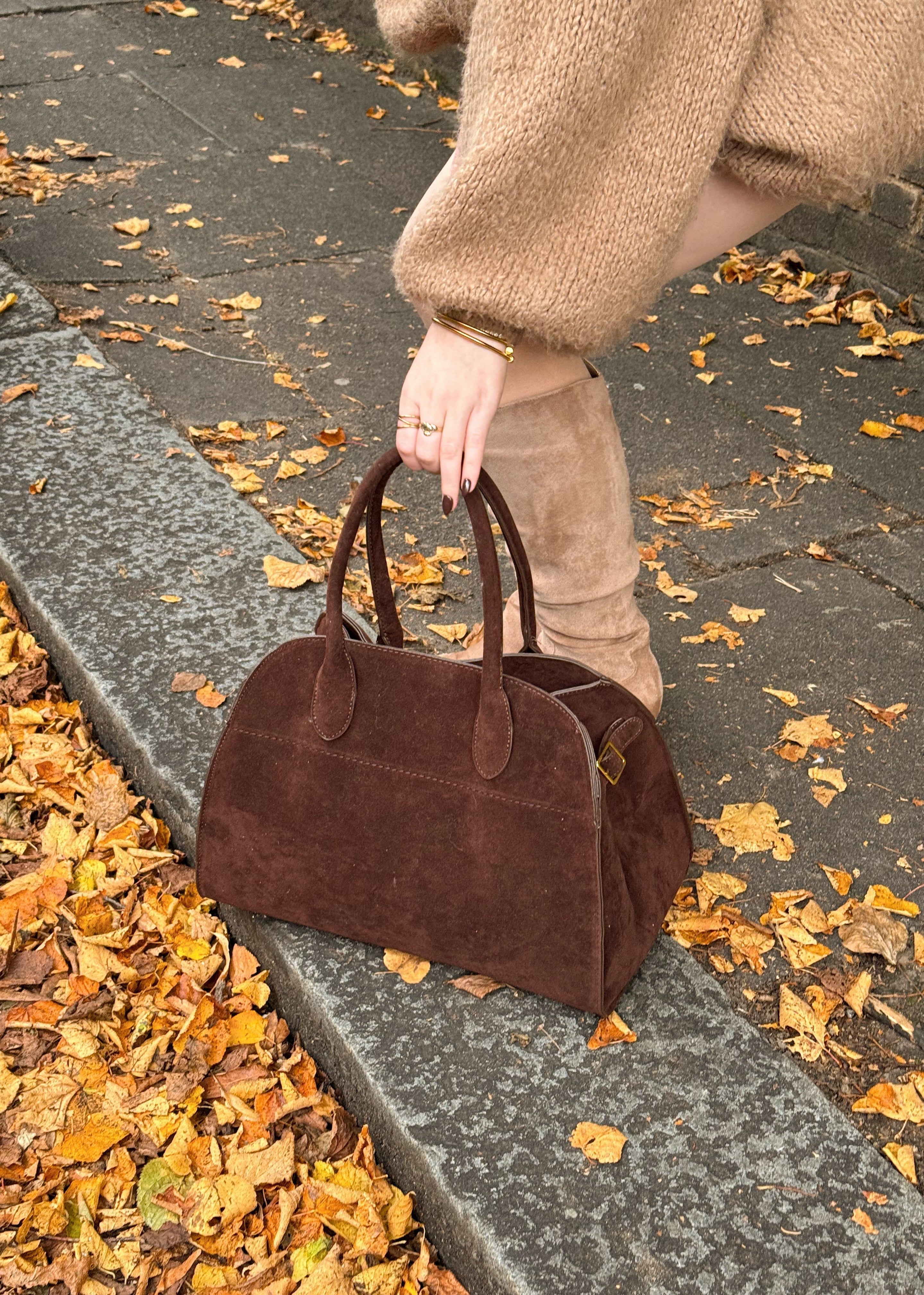 Musthave Wildledertasche - Kaffee