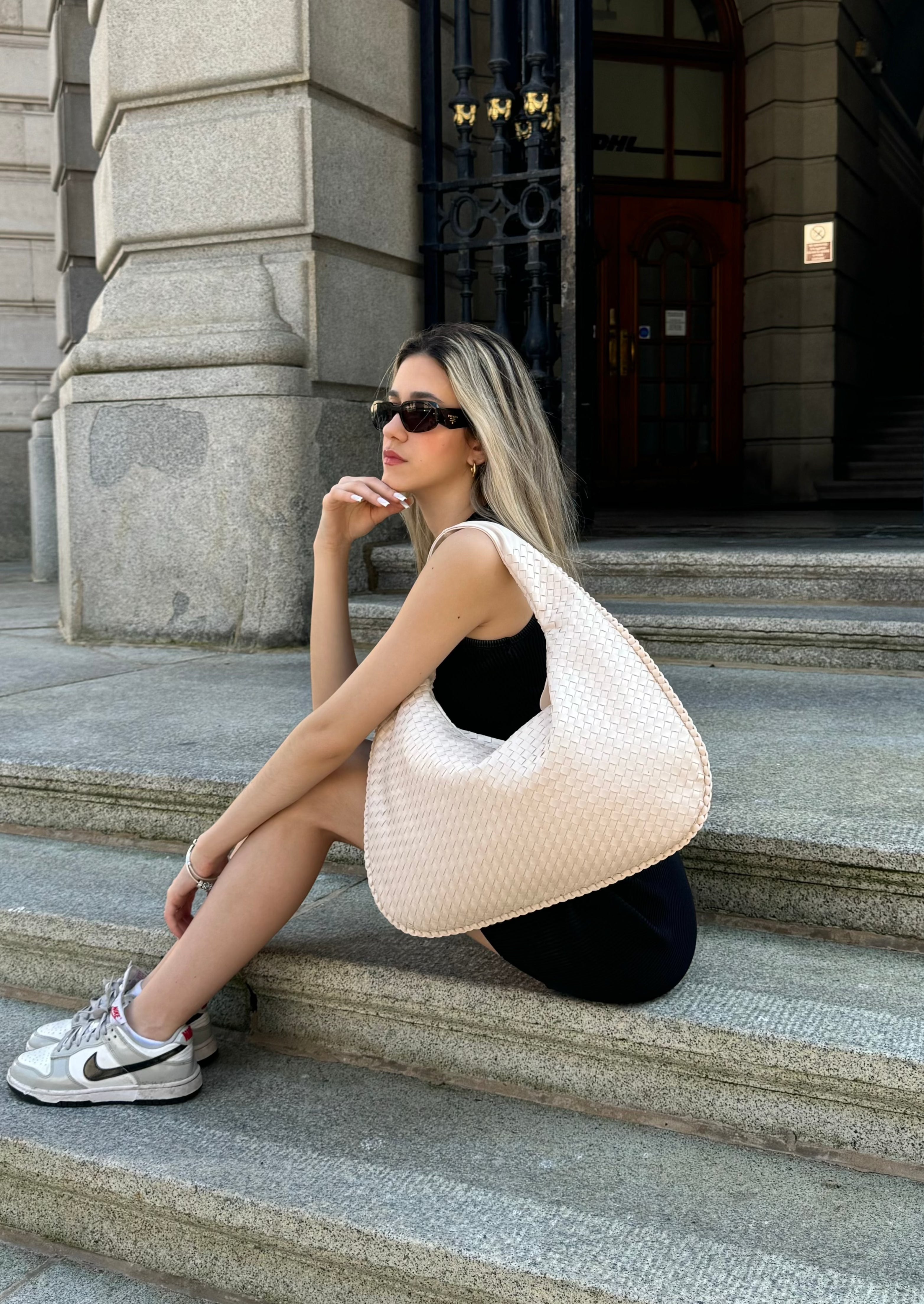 Alltags-Ledertasche - Off White