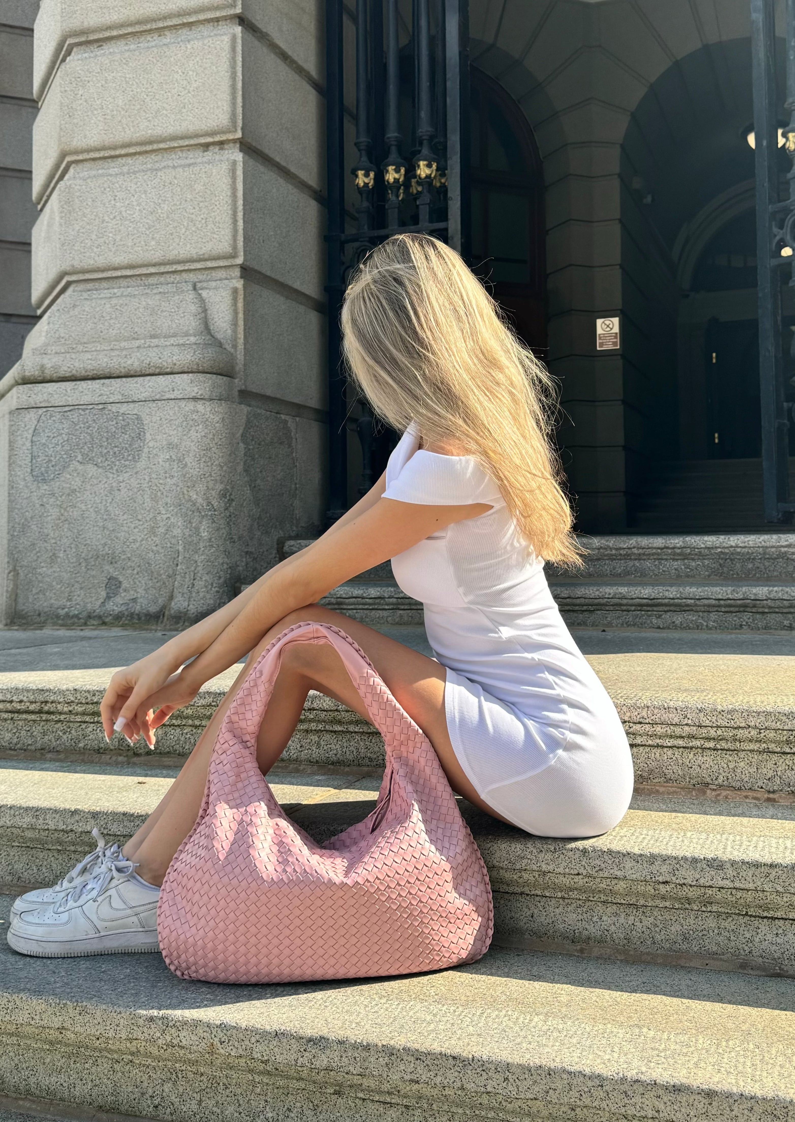 Alltagstasche aus Leder - Rosa