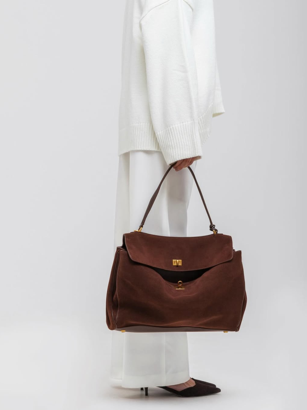 Celia Wildledertasche - Mokka