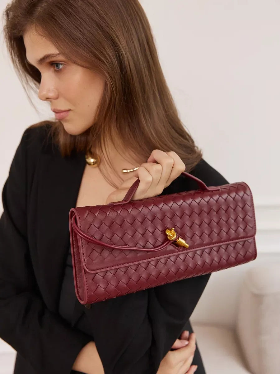 Emilia Clutch Bag - Burgundy