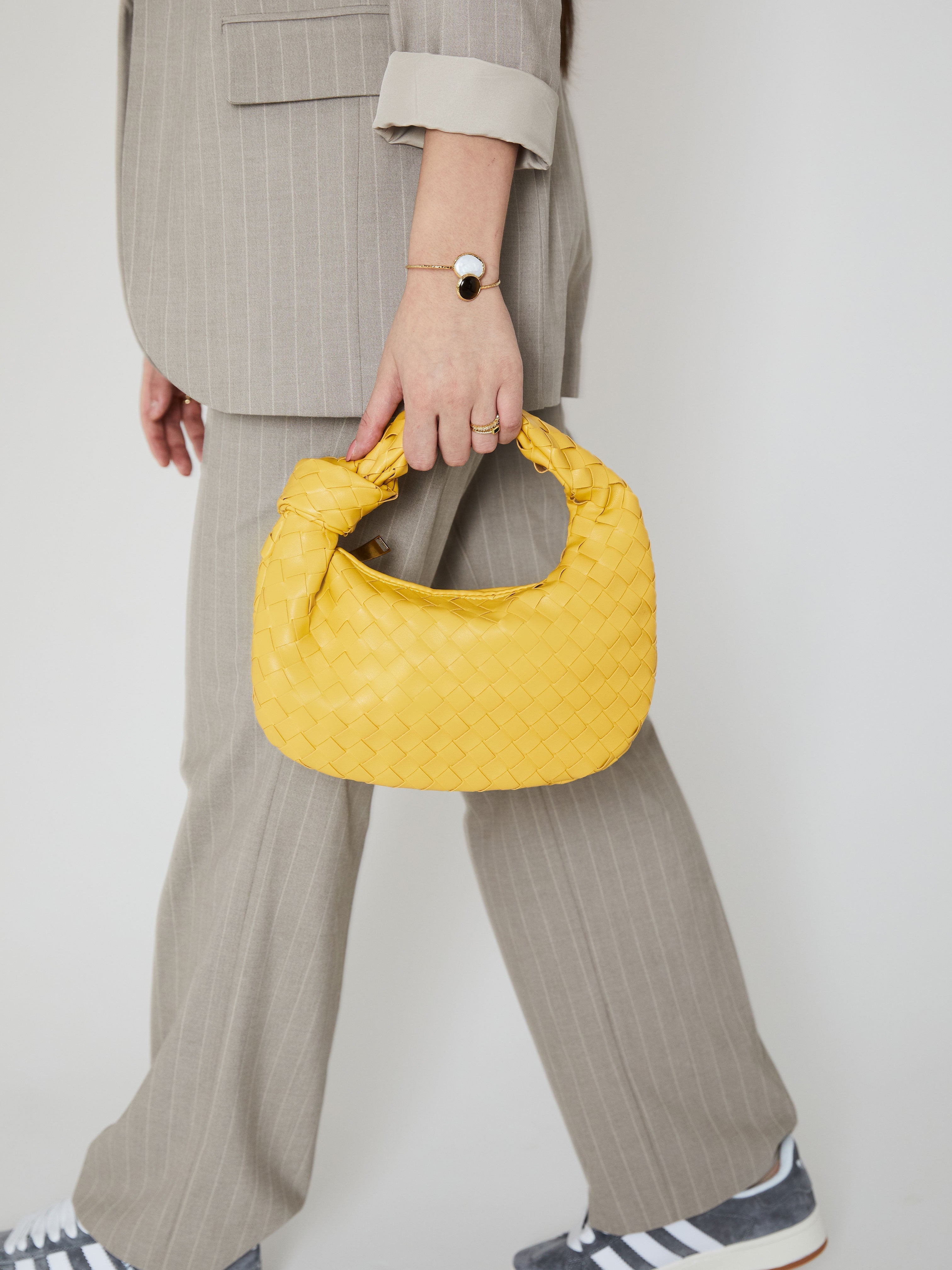 Mini Everyday Leather Bag - Yellow - AmatoLeather 