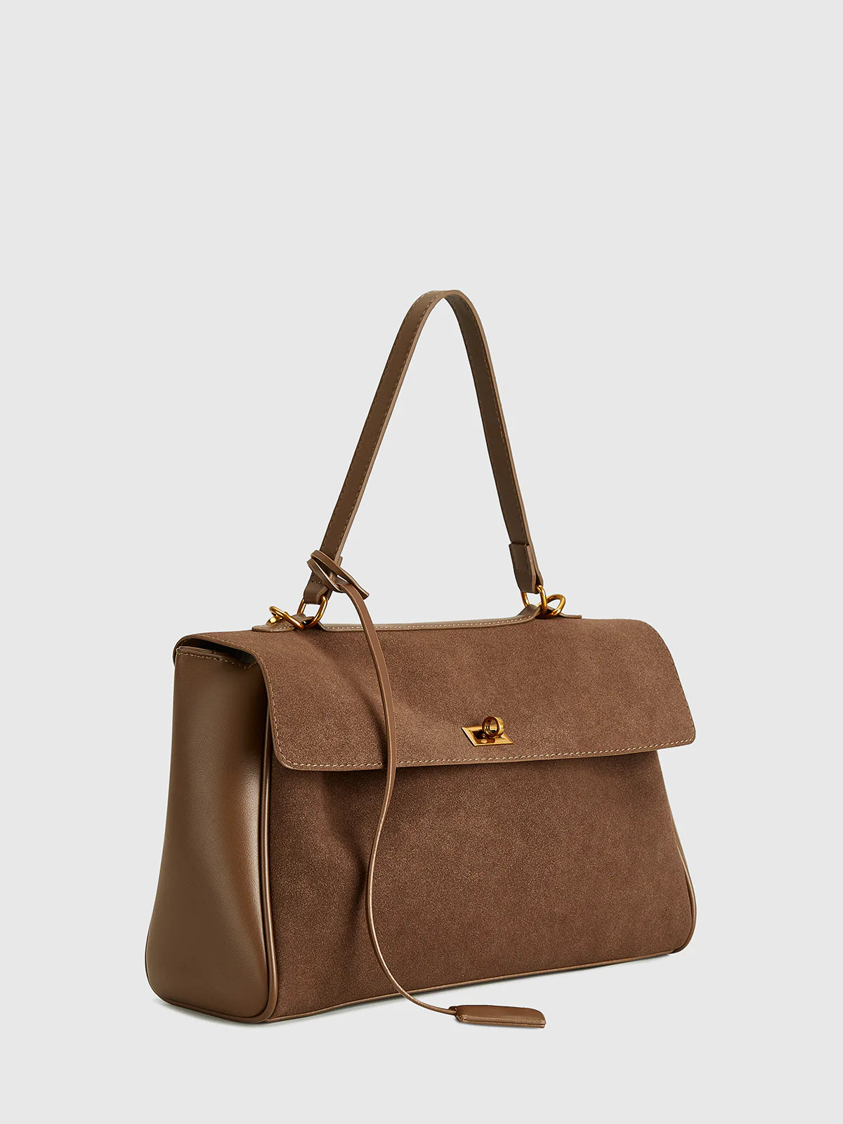 Celia Suede Bag - Brown