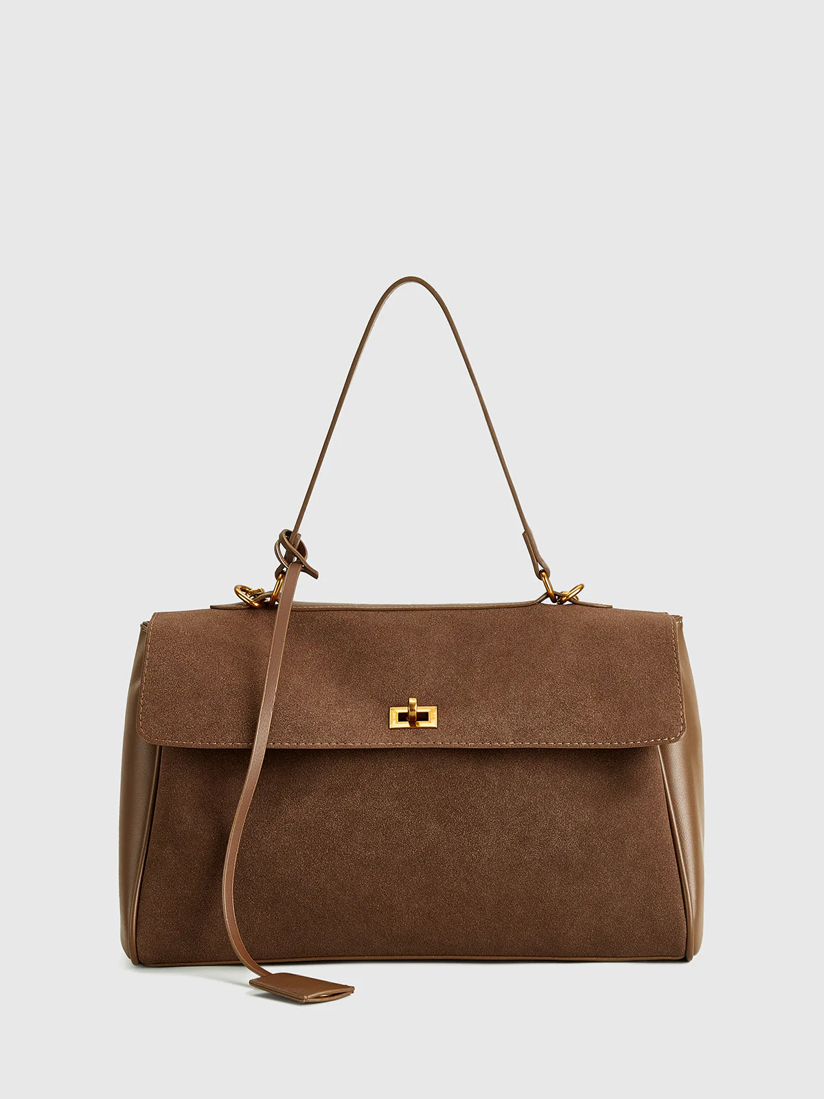 Celia Suede Bag - Brown