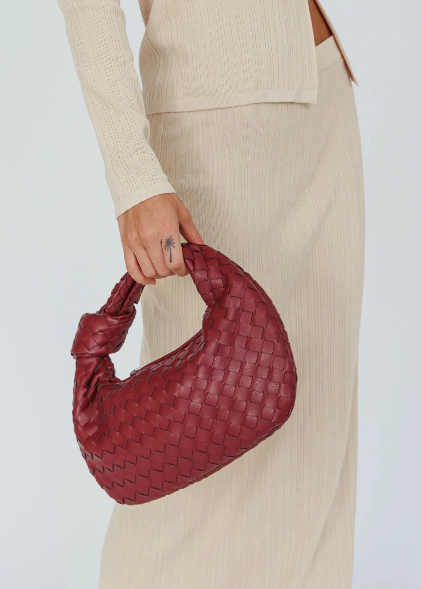 Mini Everyday Leather Bag - Burgundy - AmatoLeather 