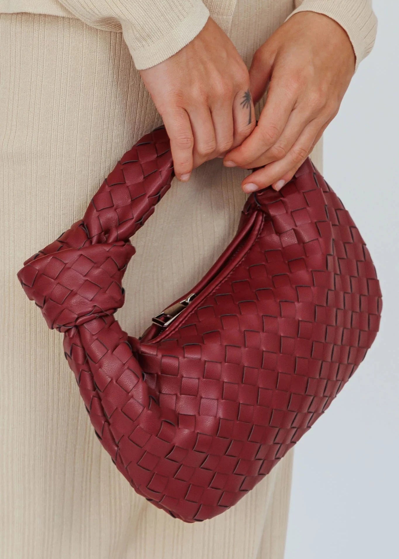 Mini Everyday Leather Bag - Burgundy - AmatoLeather 