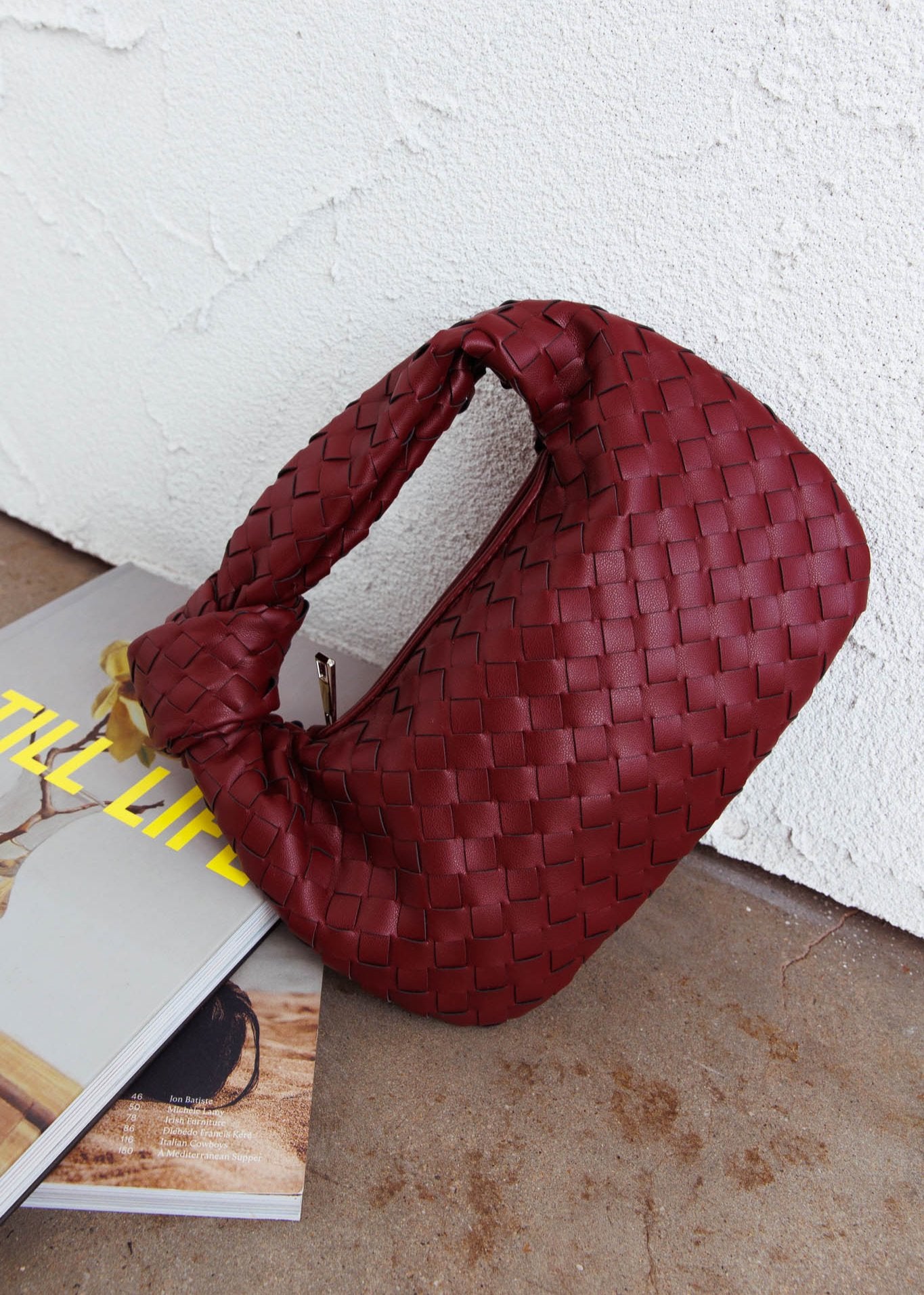 Mini Everyday Leather Bag - Burgundy