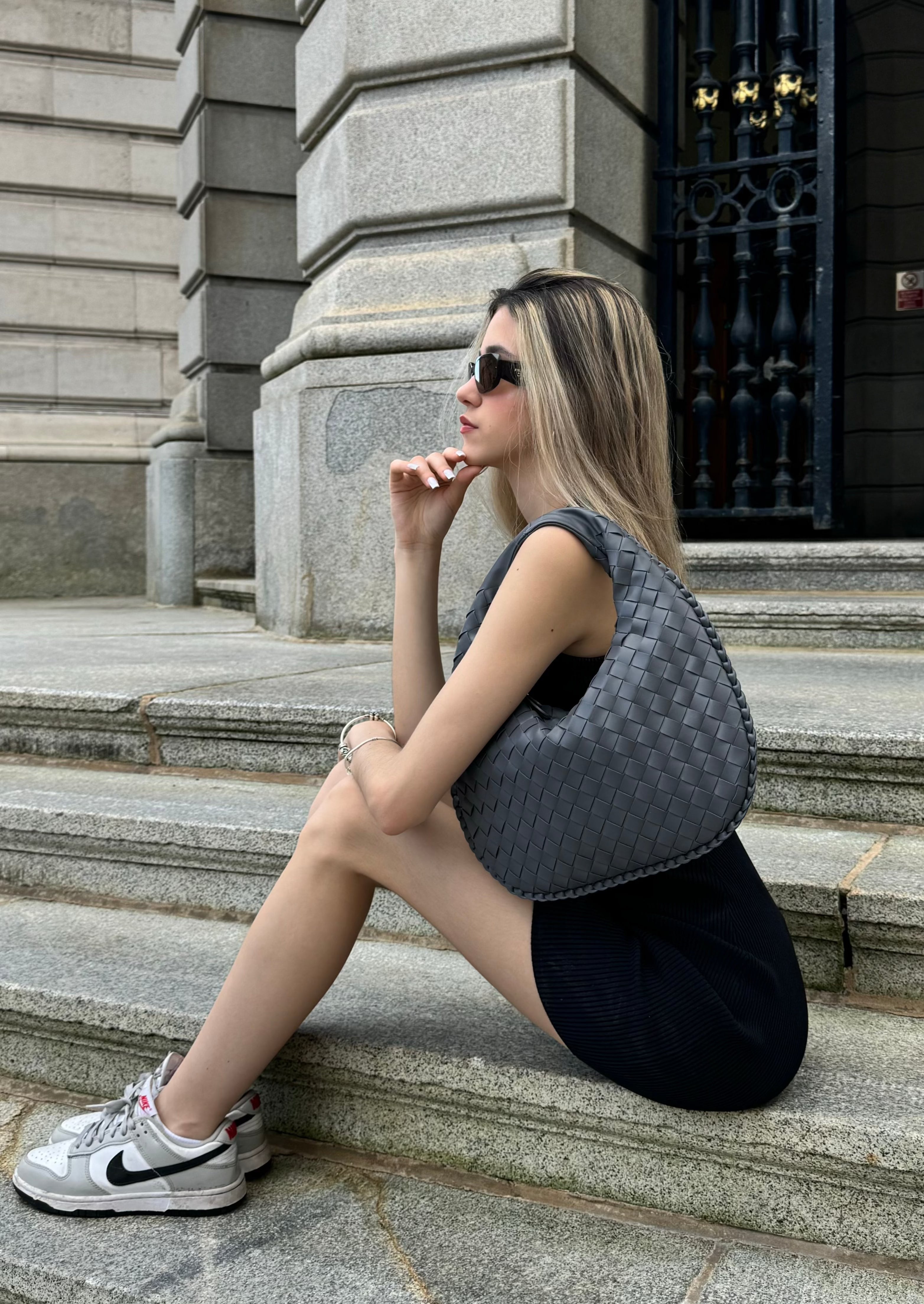 Serena Everyday Bag - Grey - AmatoLeather 