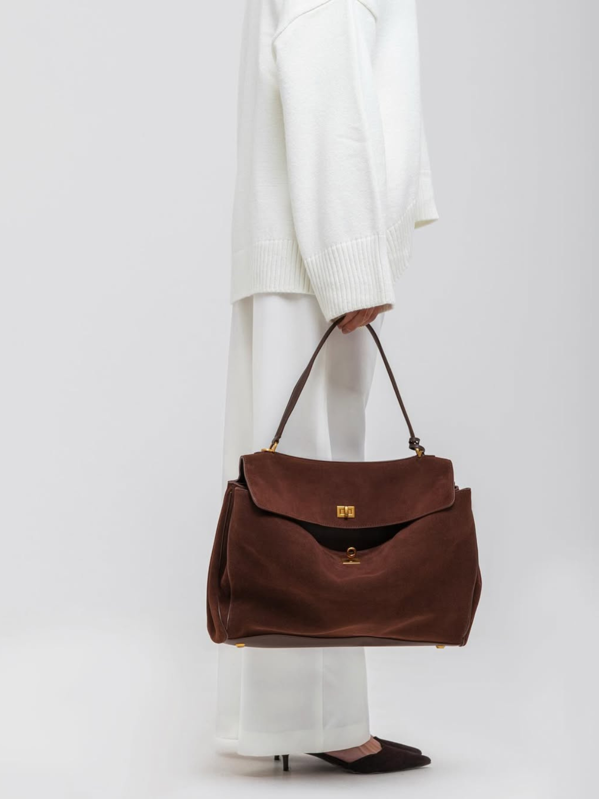 Celia Suede Bag - Mocha